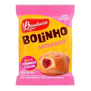 Mini Bolo de Baunilha e Morango Bauducco 40g