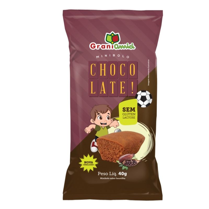 Mini-Bolo-Grani-Amici-S-Gluten-40g-Chocolate