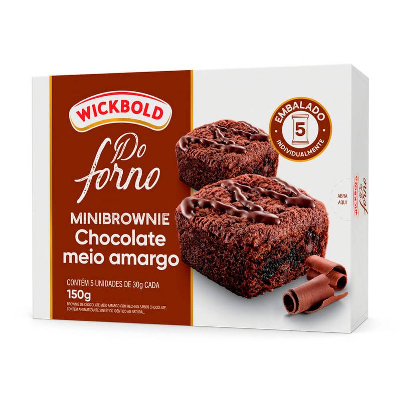 Mini Brownie Chocolate Meio Amargo Do Forno Wickbold 150g Mambo Supermercado São Paulo Mambo 