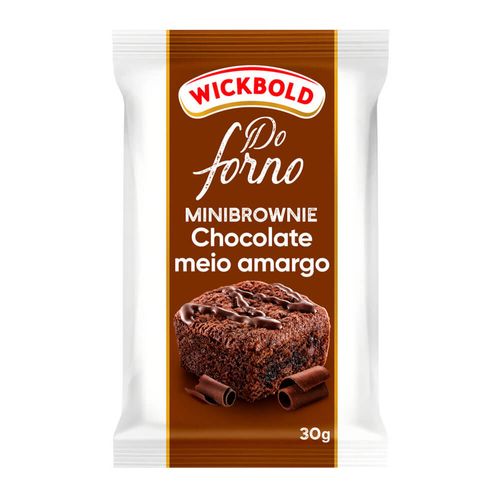 Mini Brownie Chocolate Meio Amargo do Forno Wickbold 30g