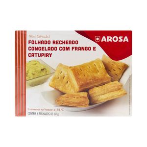 Mini Strudel Folhado Recheado com Frango e Catupiry Arosa 6 Unidades 60g