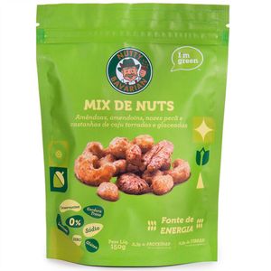 Mix de Nuts Amêndoa, Amendoim, Nozes Pecã e Castanhas de Caju Nutty Bavarian 150g