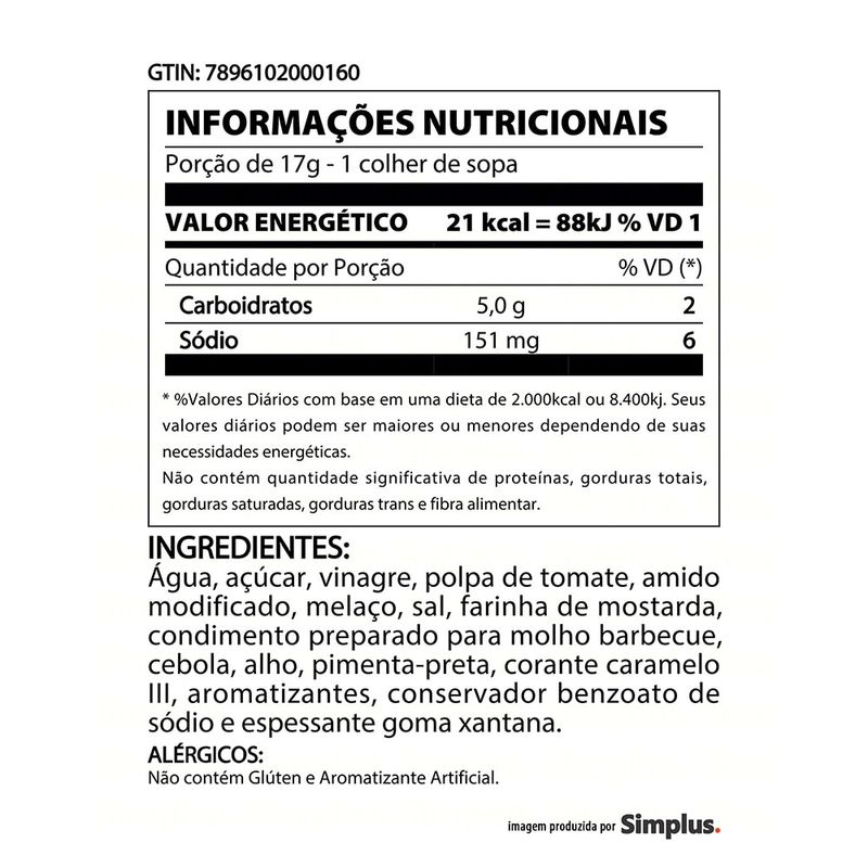 Molho-Barbecue-Heinz-397g