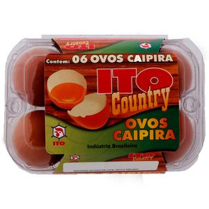 Ovo Caipira Ito Country com 6 Unidades