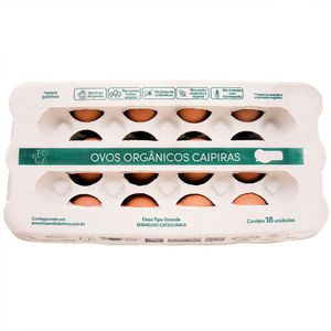 Ovo Caipira Orgânico Fazenda da Toca com 18 Unidades