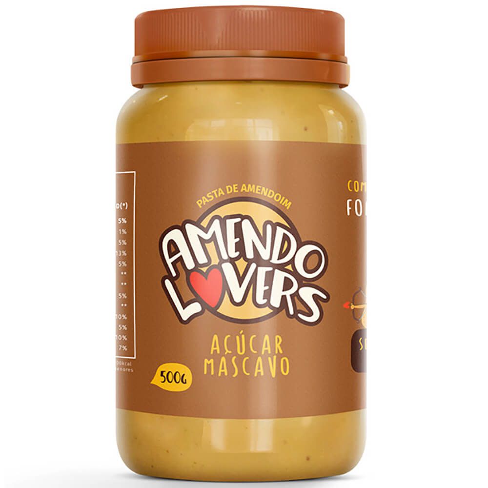Pasta de Amendoim com Açúcar Mascavo Amendo Lovers 500g
