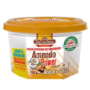 Pasta de Amendoim Integral com Açúcar de Coco DaColônia 200g