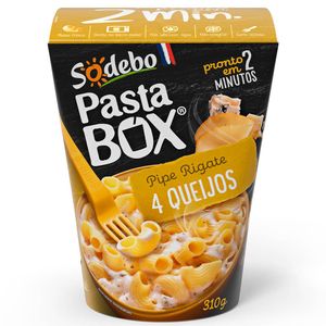PastaBox Pipe Rigate Quatro Queijos Sodebo 310g