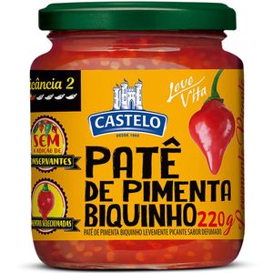 Patê de Pimenta Biquinho Levemente Picante Castelo 220g