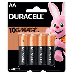 Pilha Alcalina AA Duracell com 4 unidades