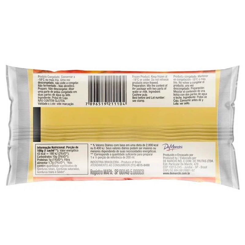 Polpa-Fruta-Demarchi-Caju-100g