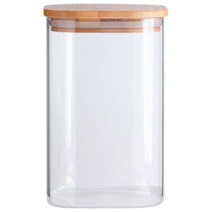 Pote para Mantimentos com Tampa de Bambu Oikos 1100ml