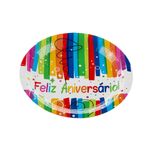 Prato-de-Papel-Feliz-Aniversario-Silver-Plastic-18cm-10-Unidades