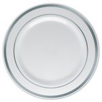 Prato-Para-Sobremesa-Borda-Prata-Silver-Plastic-19cm-6-Unidades