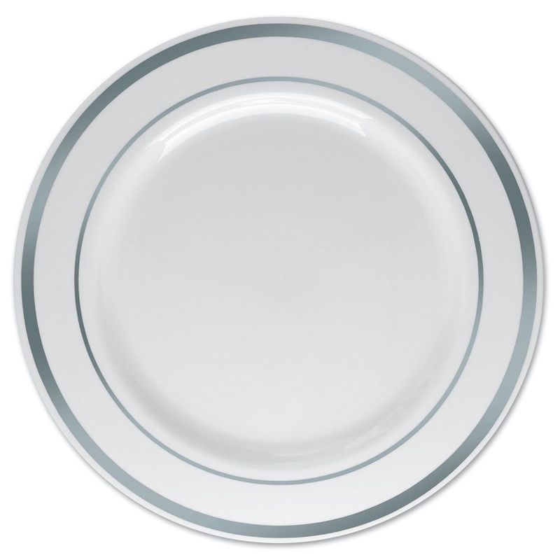 Prato-Para-Sobremesa-Borda-Prata-Silver-Plastic-19cm-6-Unidades