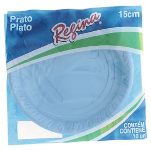 Prato Plástico Aniversário 15cm Azul Regina 10 unidades