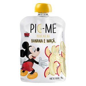 Purê de Frutas Sabor Maçã e Banana Mickey Mouse Pic-Me 90g