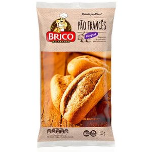 Pão Francês Integral Congelado Brico Bread 220g