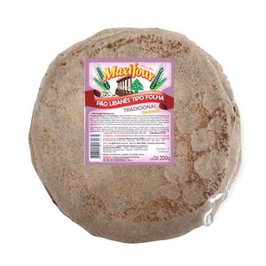 Pão Libanês Tradicional Tipo Folha Redondo Maxifour 200g