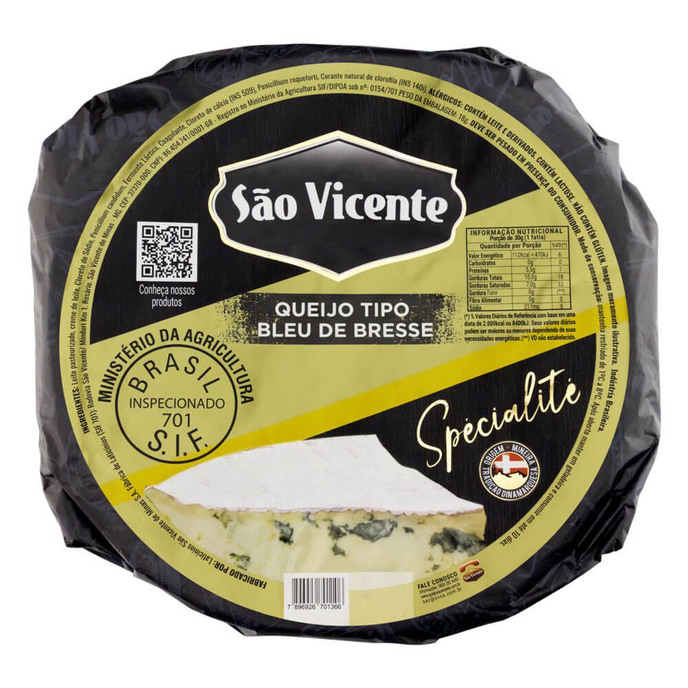 Queijo Gorgonzola (tipo azul) São Vicente 200g