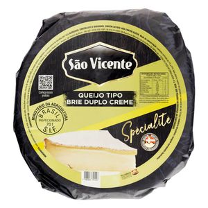 Queijo Brie Duplo Creme Specialité Fracionado São Vicente Kg