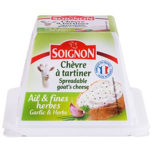 Queijo de Cabra Cremoso com Alho e Ervas Soignon 140g