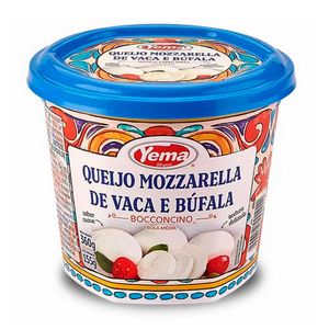 Queijo Mozzarella de Vaca e Búfala Bocconcino Yema 155g