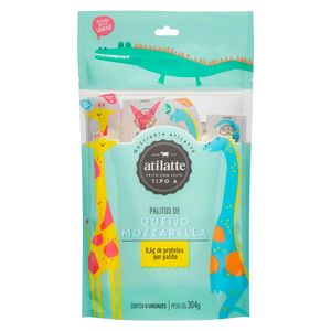 Queijo Mussarela Palito Atilatte 304g 8 Unidades
