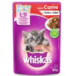 Racao-Para-Gato-Sabor-Carne-Whiskas-Sache-Filhote-85g