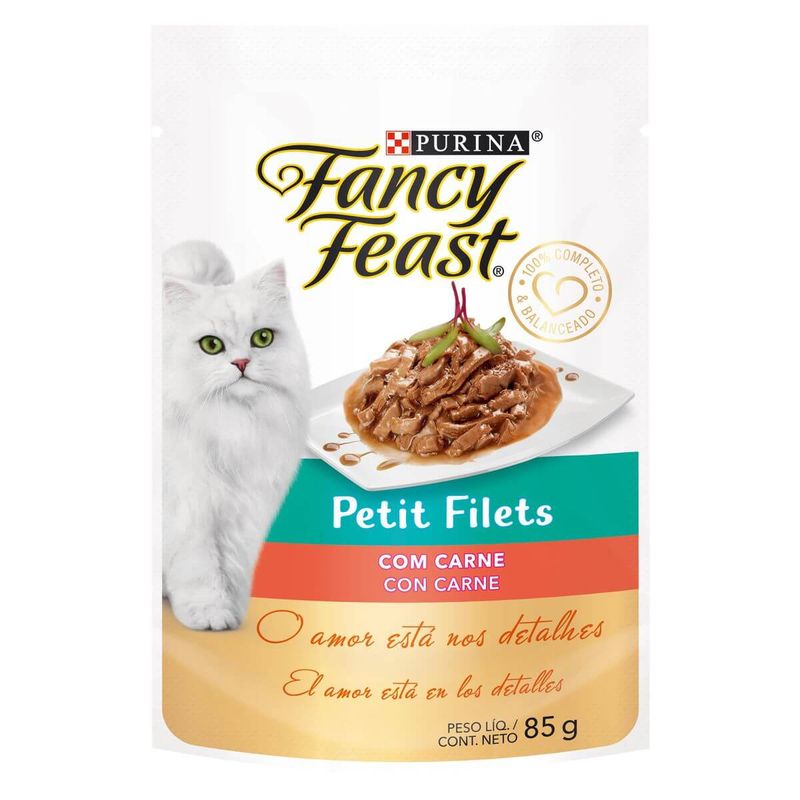Racao-Umida-Para-Gatos-Carne-Fancy-Feast-Sache-85g