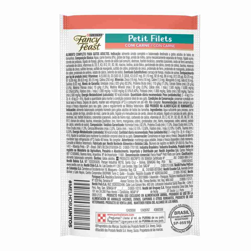 Racao-Umida-Para-Gatos-Carne-Fancy-Feast-Sache-85g