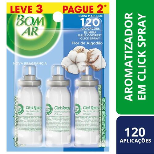 Refil Desodorizador Click Spray Cheirinho de Limpeza Air Wick 12ml Leve 3 Pague 2