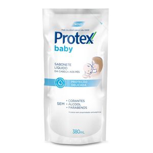 Refil Sabonete Líquido da Cabeça aos Pés Proteção Delicada Protex Baby Sachê 380ml