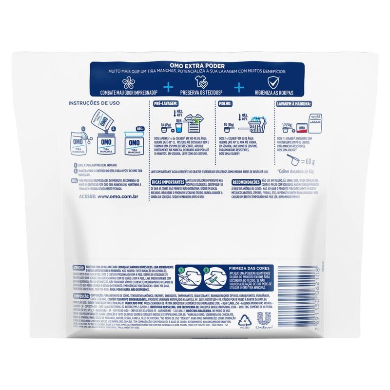 Refil-Tira-Manchas-Extra-Poder-Roupas-Brancas-em-po-Omo-380ml