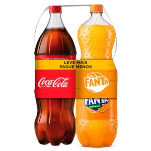 Refrigerante Coca-Cola + Fanta Laranja Pet 2 L
