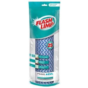 Rolo Pano Multiuso Azul Flashlimp 25 unidades
