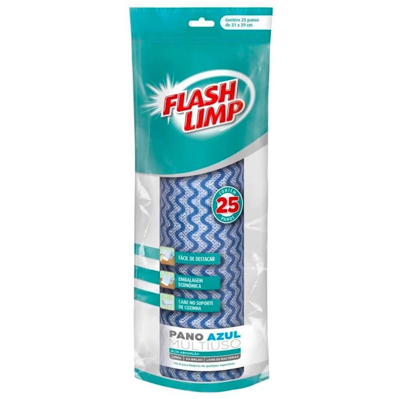 Rolo-Pano-Multiuso-Azul-Flashlimp-25-Unidades