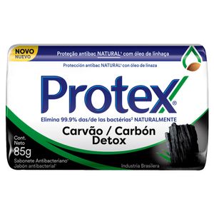 Sabonete Barra Antibacteriano Carvão Detox Protex 85g