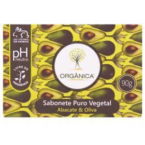 Sabonete em Barra Puro Vegetal Abacate e Oliva Orgânica 90g