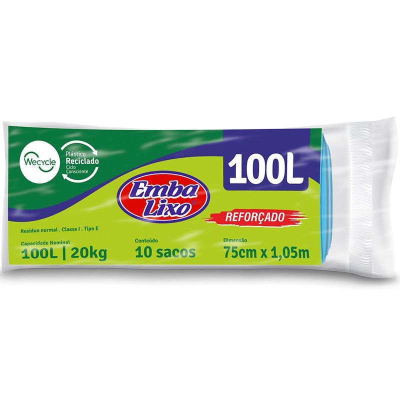 Saco-de-Lixo-100-Litros-Reforcado-Azul-Wecycle-10-Unidades