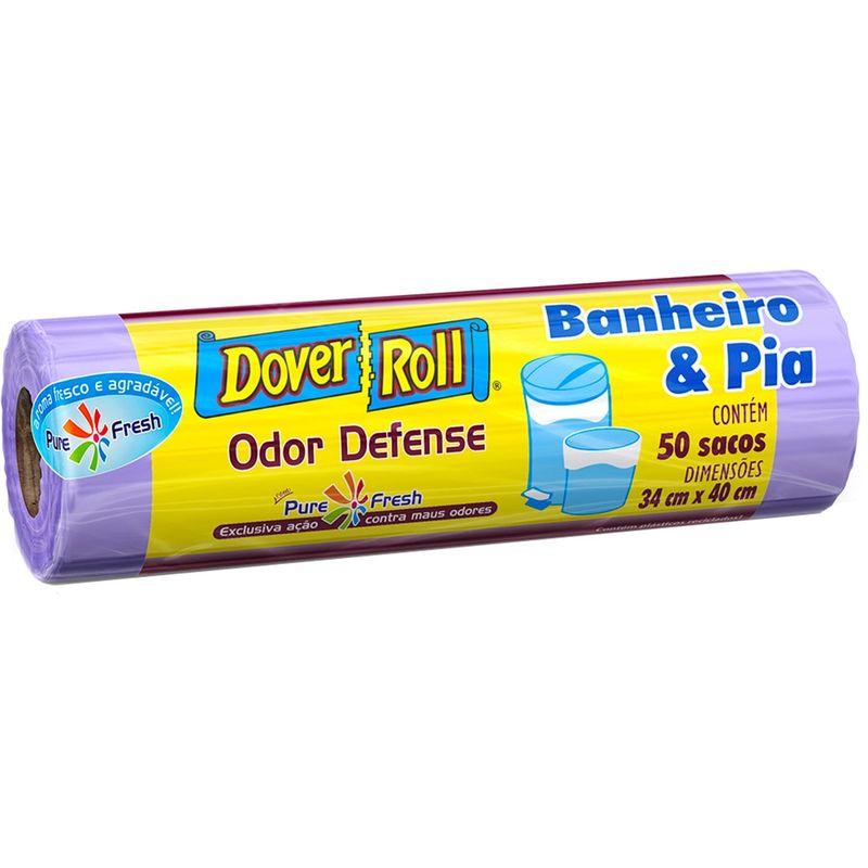 Saco-de-Lixo-Banheiro-E-Pia-Odor-Defense-Cor-Lilas-Dover-Roll-Com-50-Unidades