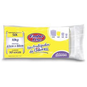 Saco de Lixo Neutralizador de Odores Embalixo 50 Litros