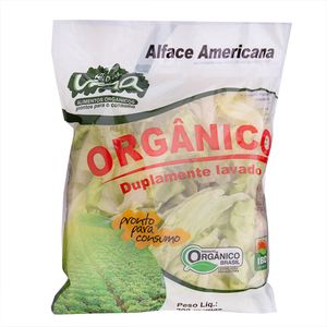 Salada Alface Americana Orgânica Lavada Rio de Una 200g