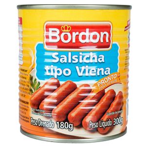 Salsicha Viena Bordon Lata 180g