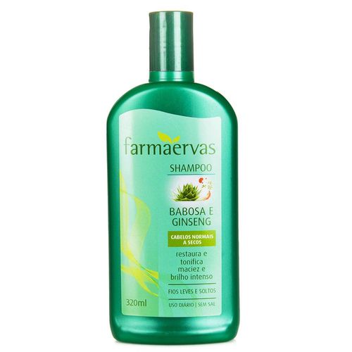 Shampoo Babosa e Ginseng Farmaervas 320ml