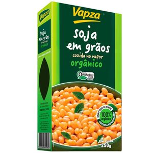 Soja em Grãos Cozida Orgânica Vapza 250g