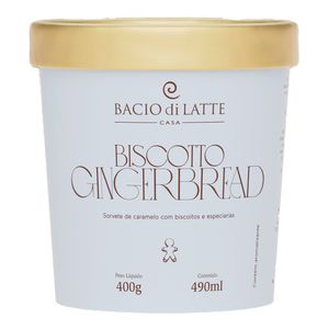 Sorvete de Caramelo com Biscoitos e Especiarias Bacio di Latte 490ml