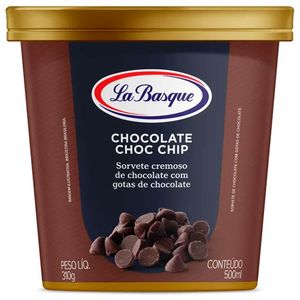 Sorvete de Chocolate Choc Chip La Basque 500ml