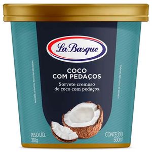 Sorvete de Coco com Pedaços La Basque 500ml