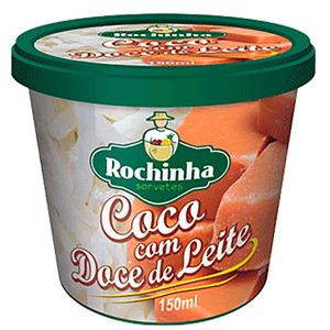 Sorvete de Massa Coco com Doce de Leite Rochinha 150ml
